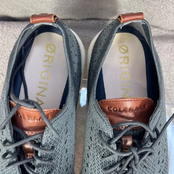 Cole Haan Mens Original Grand Lace Up Knit Oxford Wingtip Shoes Sz 9.5 C27961 - Picture 7 of 11